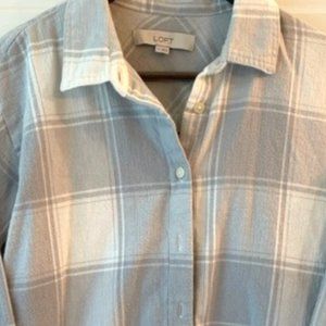 Brushed cotton flannel button down